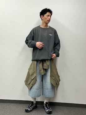 「CIAOPANIC（チャオパニック）のBIGポケットチェックシャツ（シャツ/ブラウス）」を使った、Shota Matsuokaさん（メンズ・180cm）の春コーディネート