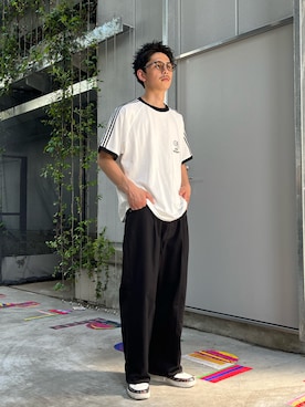 「CIAOPANIC（チャオパニック）のアイテム（デニムパンツ）」を使った、Shota Matsuokaさん（メンズ・180cm）の春コーディネート