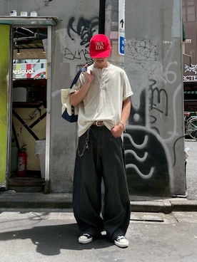 Shota Matsuokaさん（メンズ・180cm）の夏コーディネート
