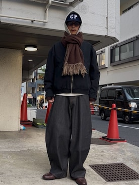 「アイテム（手袋）」を使った、Shota Matsuokaさん（メンズ・180cm）の秋コーディネート