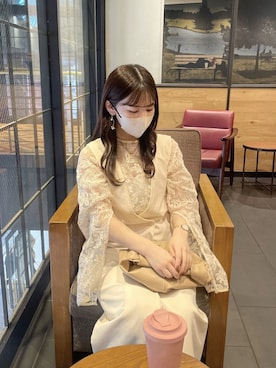 「春服デビュー宣言」｜「アイテム（ジャンパースカート）」を使った、fuuuyyさん（レディース・154cm）の春コーディネート