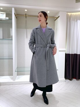 「イエベ」｜「アイテム（チェスターコート）」を使った、horieさん（レディース・170cm）の秋コーディネート