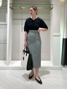 「ROPÉ」｜「アイテム（その他シューズ）」を使った、horieさん（レディース・170cm）の春コーディネート