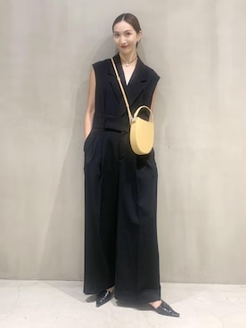 「アイテム（つなぎ/オールインワン）」を使った、horieさん（レディース・170cm）の秋コーディネート