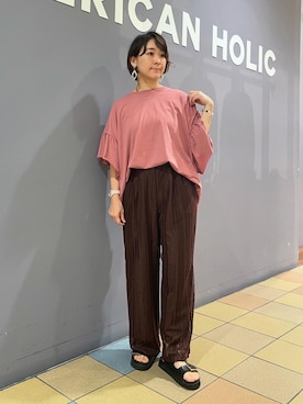 「フリルトップス」｜ah.susuyuさん（レディース・157cm）の夏コーディネート
