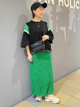 「NEW BALANCE（ニューバランス）のアイテム」を使った、ah.susuyuさん（骨格ストレート・レディース・158cm）の春コーディネート