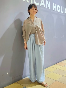 「AMERICAN HOLIC（アメリカンホリック）のアイテム」を使った、ah.susuyuさん（レディース・157cm）の夏コーディネート