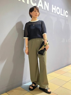 「AMERICAN HOLIC（アメリカンホリック）のアイテム」を使った、ah.susuyuさん（レディース・157cm）の夏コーディネート