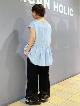 「AMERICAN HOLIC（アメリカンホリック）のアイテム」を使った、ah.susuyuさん（レディース・157cm）の夏コーディネート