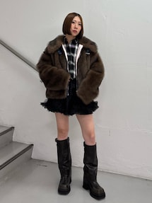 WEB限定】ベルトミドルファーコート｜ジュエティ（jouetie）公式通販