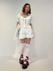 シャーリングパフスリブラウス｜ジュエティ（jouetie）公式通販 