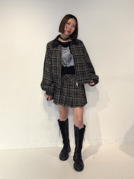 「jouetie（ジュエティ）のアイテム（スカート）」を使った、RINOさん（レディース・156cm）の夏コーディネート