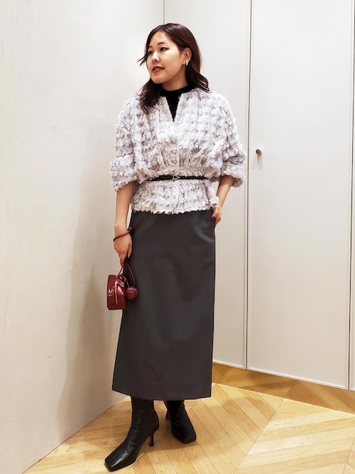 セール】ウールモヘヤタイトスカート/セットアップ対応（スカート