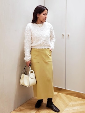 「アイテム（イヤリング）」を使った、kayoさん（レディース・153cm・20代）の冬コーディネート