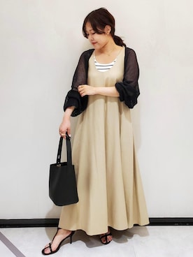 「ROPE'（ロペ）のアイテム（タンクトップ）」を使った、kayoさん（レディース・153cm）の春コーディネート