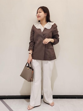 「ROPE'（ロペ）のアイテム」を使った、kayoさん（レディース・153cm）の春コーディネート