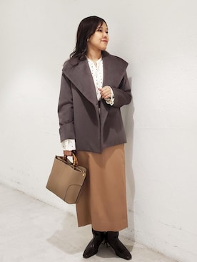 「ROPE'（ロペ）のアイテム（スカート）」を使った、kayoさん（レディース・153cm）の秋コーディネート