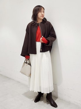「ROPE'（ロペ）のアイテム（スカート）」を使った、kayoさん（レディース・153cm）の秋コーディネート