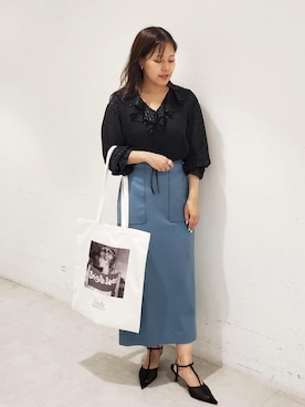 「アイテム（トートバッグ）」を使った、kayoさん（レディース・153cm・20代）の夏コーディネート