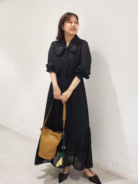 「アイテム（チャーム）」を使った、kayoさん（レディース・153cm）の秋コーディネート