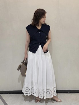 「ROPE'（ロペ）のアイテム」を使った、kayoさん（レディース・153cm）の夏コーディネート