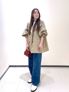 「コンサバ」｜「アイテム（トレンチコート）」を使った、あいさん（レディース・156cm）の秋コーディネート