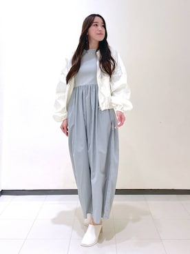 「コンサバ」｜「アイテム（ブルゾン）」を使った、あいさん（レディース・156cm）の春コーディネート