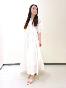 「コンサバ」｜「アイテム（ワンピース/ドレス）」を使った、あいさん（レディース・156cm）の夏コーディネート