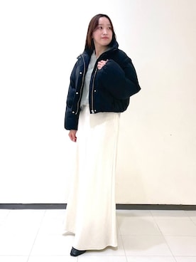 「コンサバ」｜「アイテム（ダウンジャケット/コート）」を使った、あいさん（レディース・156cm）の秋コーディネート