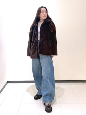 「コンサバ」｜「アイテム（その他アウター）」を使った、あいさん（レディース・156cm）の秋コーディネート