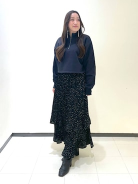 「コンサバ」｜「アイテム（スウェット）」を使った、あいさん（レディース・156cm）の冬コーディネート