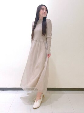 「コンサバ」｜「アイテム（ワンピース/ドレス）」を使った、あいさん（レディース・156cm）の春コーディネート