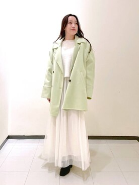 「コンサバ」｜「アイテム（その他アウター）」を使った、あいさん（レディース・156cm）の秋コーディネート