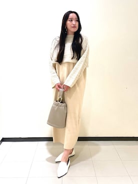 「コンサバ」｜「アイテム（ワンピース/ドレス）」を使った、あいさん（レディース・156cm）の秋コーディネート