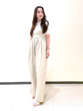 「コンサバ」｜「アイテム（オールインワン・サロペット）」を使った、あいさん（レディース・156cm）の夏コーディネート