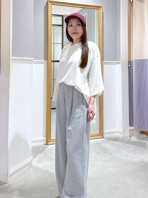 LEPSIM フリルサス付きパンツ　今季新作　新品タグ付き　グレー LEPSIM パンツ サス付きツイルパンツ 133623 レディース