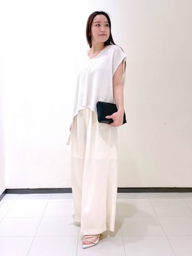 「コンサバ」｜「アイテム（ワンピース/ドレス）」を使った、あいさん（レディース・156cm）の夏コーディネート
