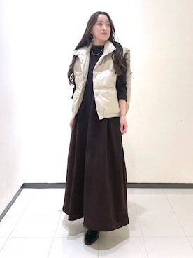 「コンサバ」｜「アイテム（ワンピース/ドレス）」を使った、あいさん（レディース・156cm）の秋コーディネート