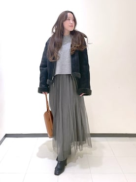 「コンサバ」｜「アイテム（ブルゾン）」を使った、あいさん（レディース・156cm）の秋コーディネート