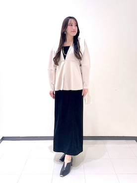「コンサバ」｜「アイテム（ワンピース/ドレス）」を使った、あいさん（レディース・156cm）の冬コーディネート