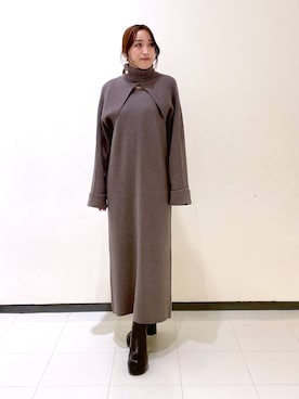 「コンサバ」｜「アイテム（ワンピース/ドレス）」を使った、あいさん（レディース・156cm）の冬コーディネート