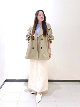 「コンサバ」｜「アイテム（トレンチコート）」を使った、あいさん（レディース・156cm）の秋コーディネート