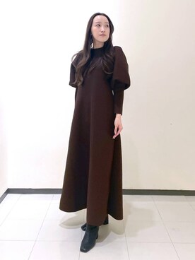「コンサバ」｜「アイテム（ワンピース/ドレス）」を使った、あいさん（レディース・156cm）の秋コーディネート