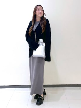 「コンサバ」｜「アイテム（ワンピース/ドレス）」を使った、あいさん（レディース・156cm）の冬コーディネート