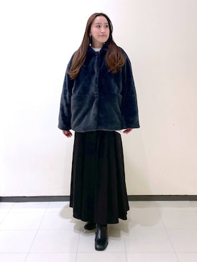 「コンサバ」｜「アイテム（その他アウター）」を使った、あいさん（レディース・156cm）の冬コーディネート