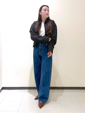 「コンサバ」｜「アイテム（ジャケット/アウター）」を使った、あいさん（レディース・156cm）の秋コーディネート