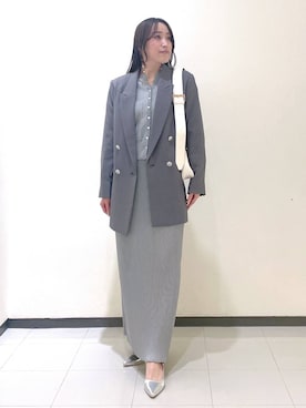 「コンサバ」｜「アイテム（ジャケット/アウター）」を使った、あいさん（レディース・156cm）の春コーディネート