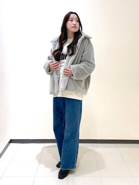 「コンサバ」｜「アイテム（その他アウター）」を使った、あいさん（レディース・156cm）の冬コーディネート