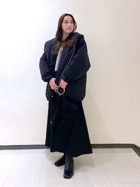「A part by（アパートバイ）のアイテム（ダウンジャケット/コート）」を使った、あいさん（レディース・156cm）の秋コーディネート