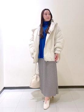 「A part by（アパートバイ）のアイテム（ダウンジャケット/コート）」を使った、あいさん（レディース・156cm）の秋コーディネート